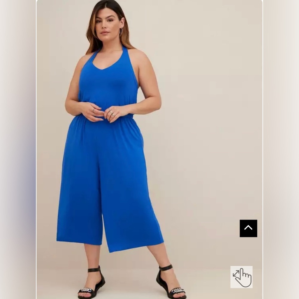 Torrid super soft blue jumpsuit NWT